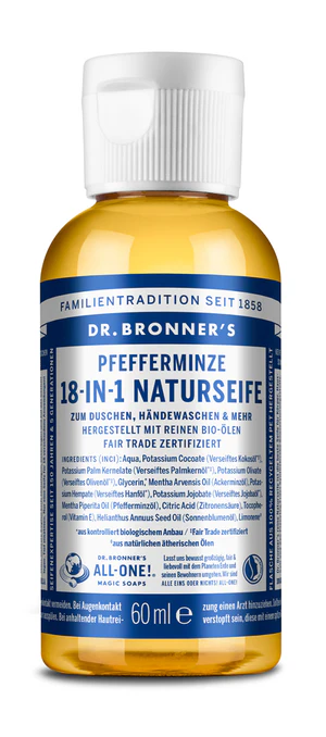 DR. BRONNER'S Tekuté univerzální mýdlo ALL-ONE!, Peppermint