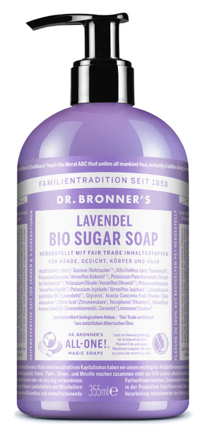 DR. BRONNER'S Tekuté mýdlo na tělo i vlasy Sugar-Shikakai, Lavender (355ml)