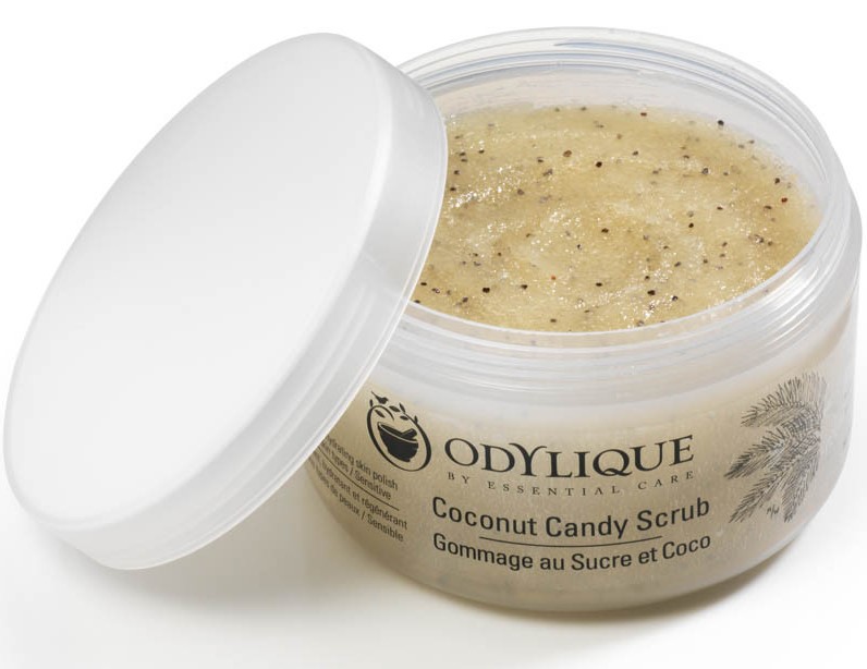 ODYLIQUE Cukrový peeling s kakaovým máslem, kokosem a makovými semínky COCONUT CANDY