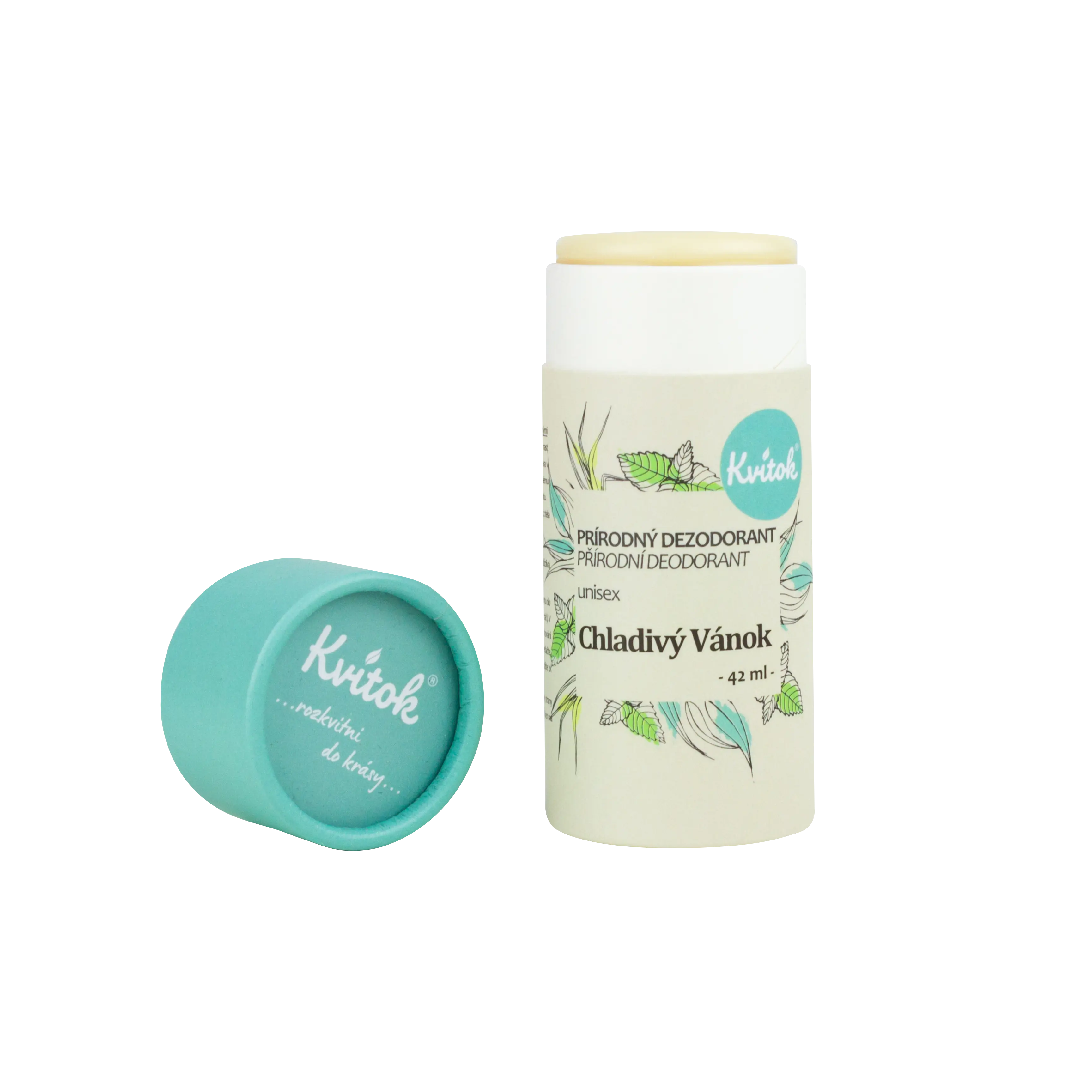 KVITOK Tuhý deodorant Chladivý vánek - papírová tuba (45ml)