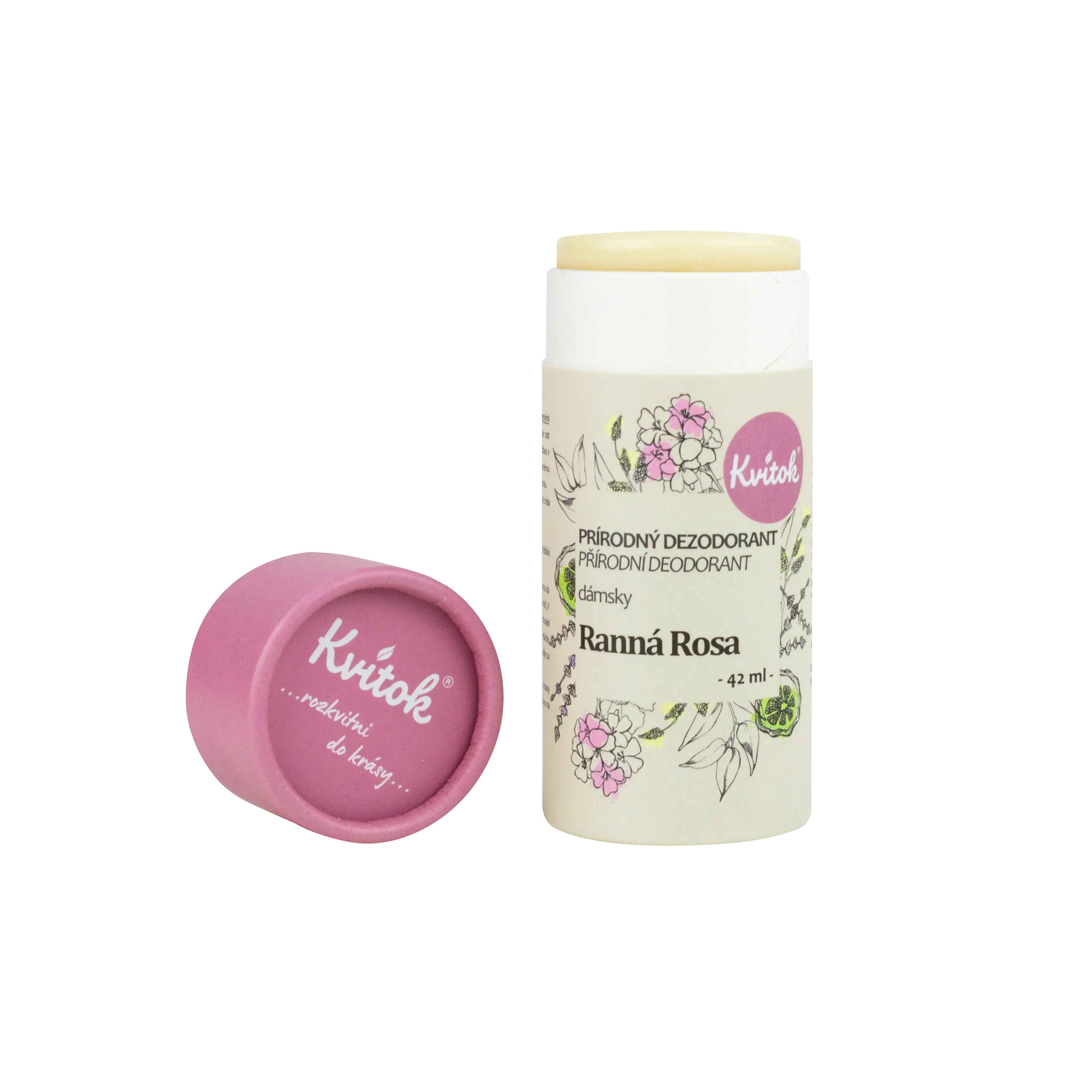 KVITOK Tuhý deodorant Ranní rosa - papírová tuba (45ml)