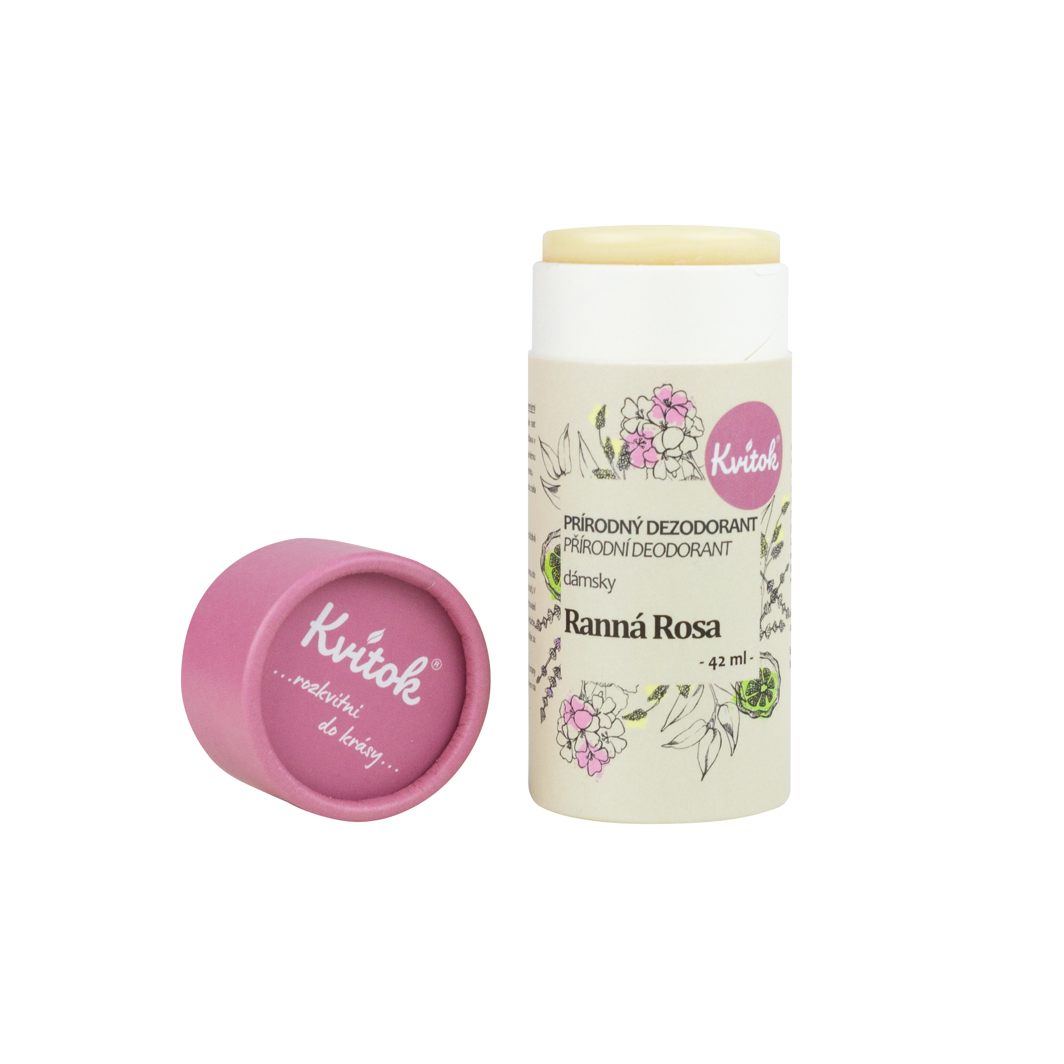 KVITOK Tuhý deodorant Ranní rosa - papírová tuba (45ml)