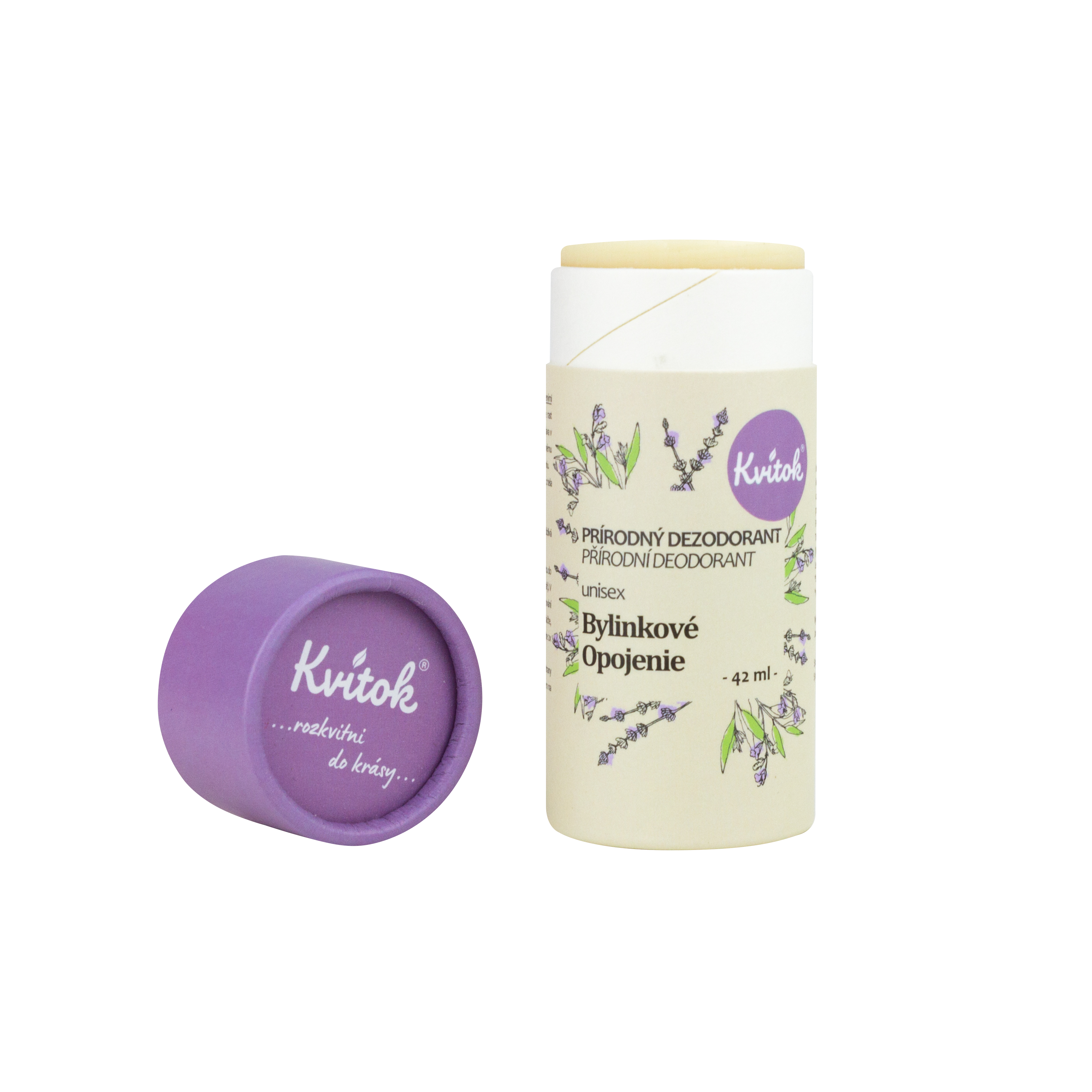 KVITOK Tuhý deodorant Bylinkové opojení - papírová tuba (45ml)