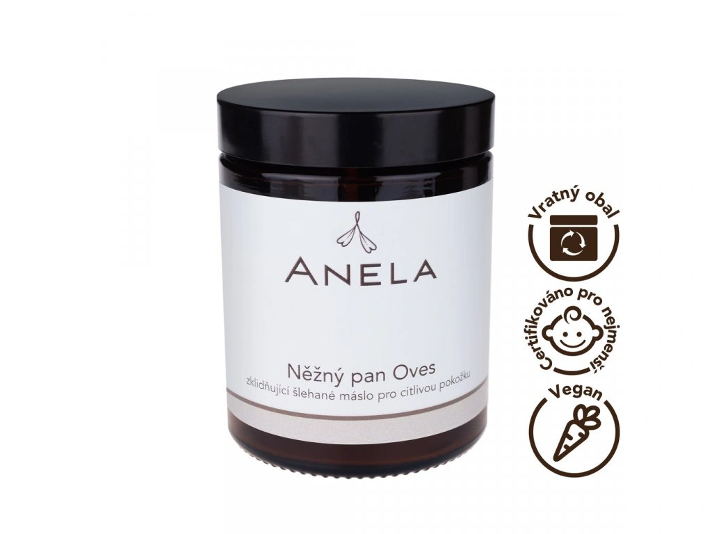 ANELA Něžný pan Oves – zklidňující šlehané máslo pro citlivou pokožku