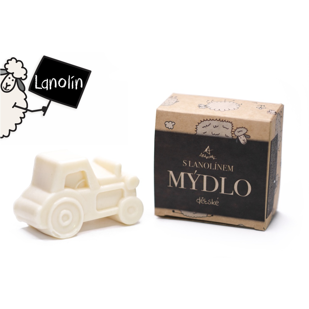 ALCHYMISTKY Dětské mýdlo s lanolinem - traktor (85g)