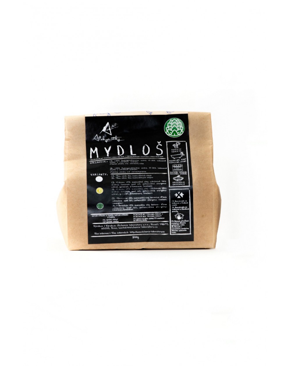 ALCHYMISTKY Mydloš - univerzální čistící prostředek - borovice NÁHRADNÍ NÁPLŇ