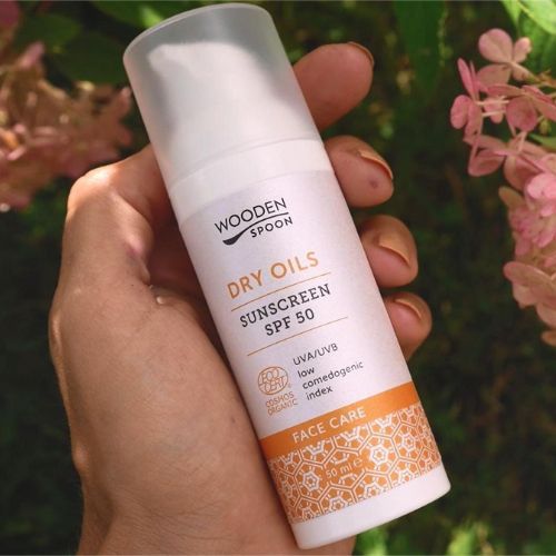 WOODEN SPOON Opalovací krém na obličej s nízkým komedogenním indexem SPF 50