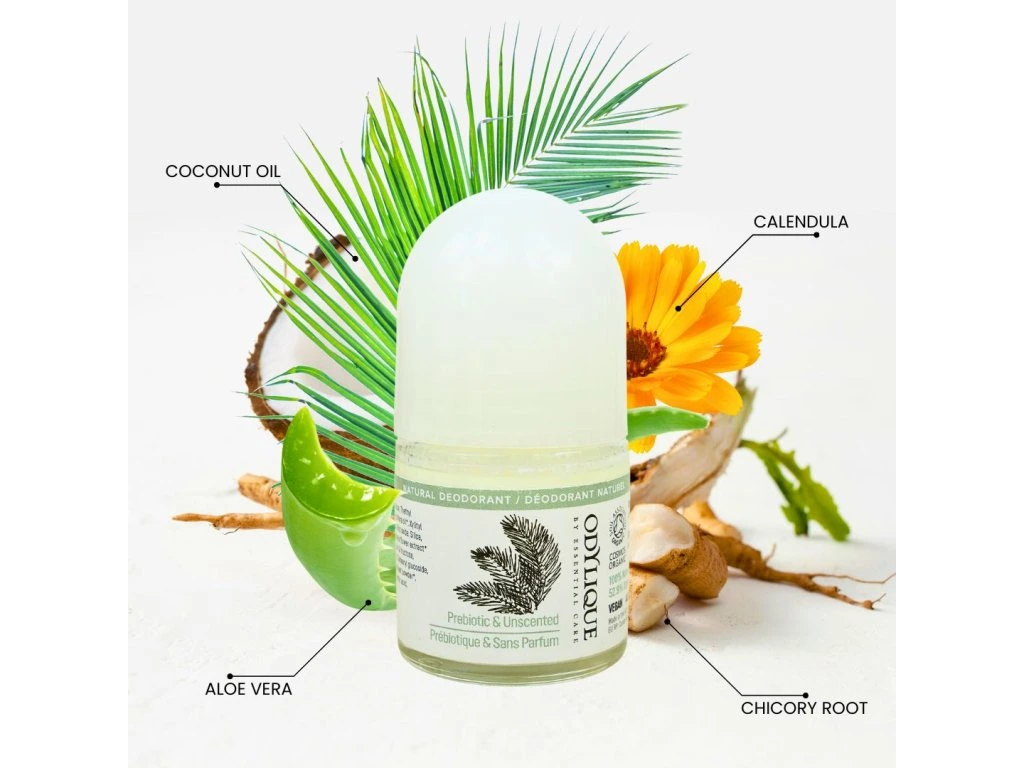 ODYLIQUE Prebiotický kuličkový deodorant bez vůně pro nejcitlivější pokožku (50ml)