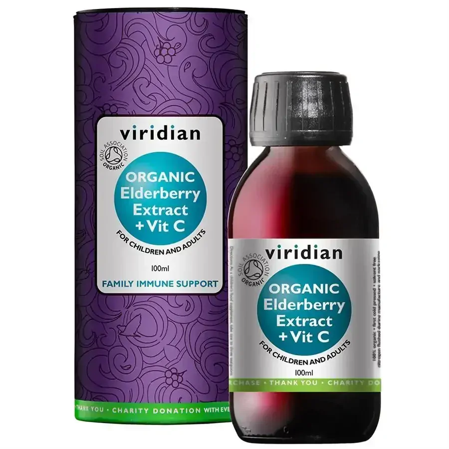 VIRIDIAN NUTRITION Bio bezinkový extrakt + Vitamin C (100ml)