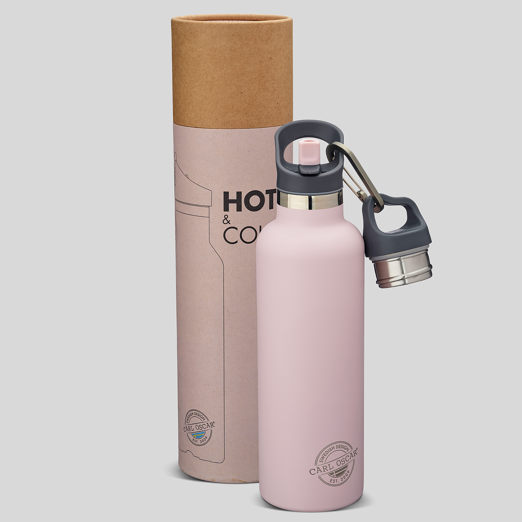 CARL OSCAR TEMPflask™ Nerezová Termoláhev 0,7l - růžová