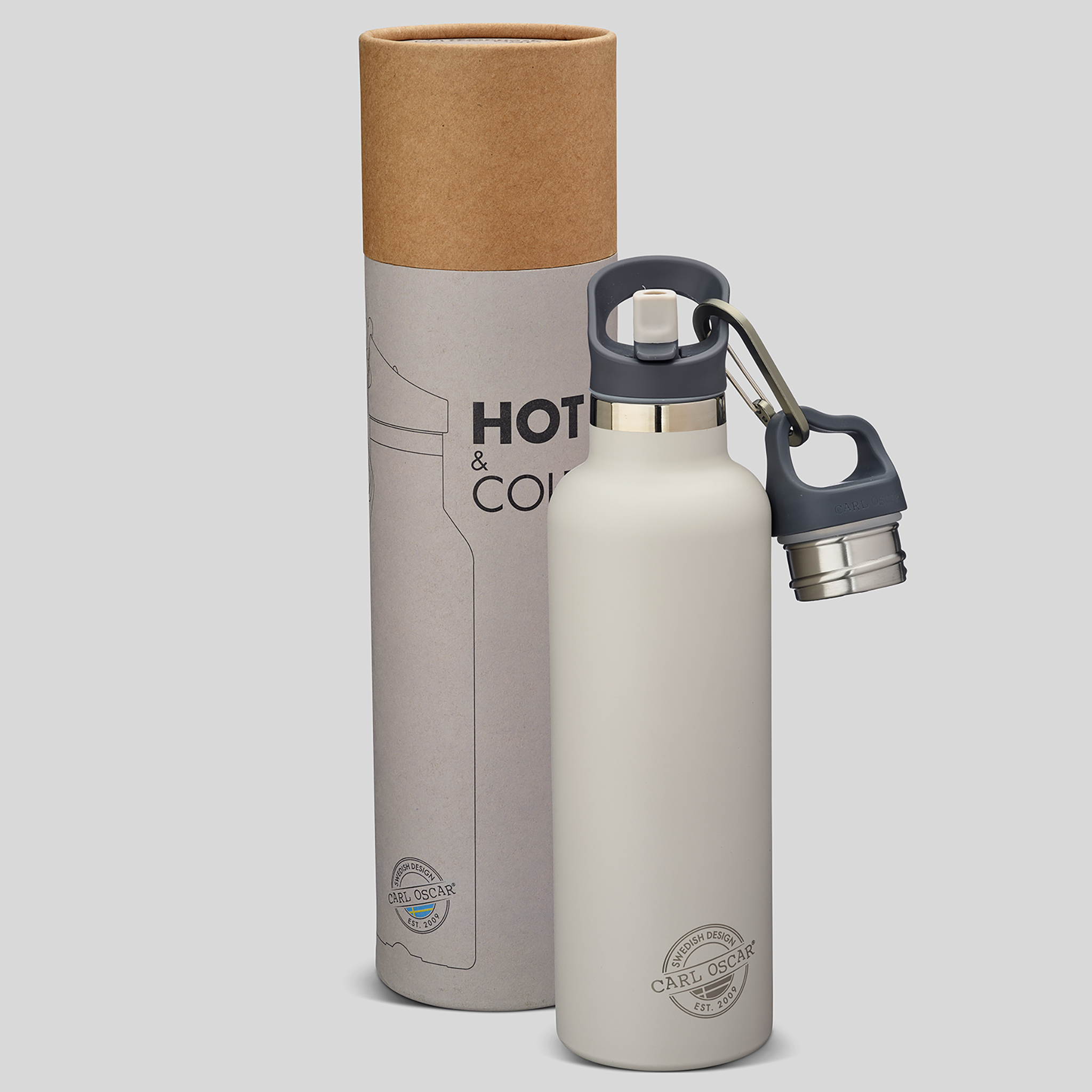 CARL OSCAR TEMPflask™ Nerezová Termoláhev 0,7l - šedá