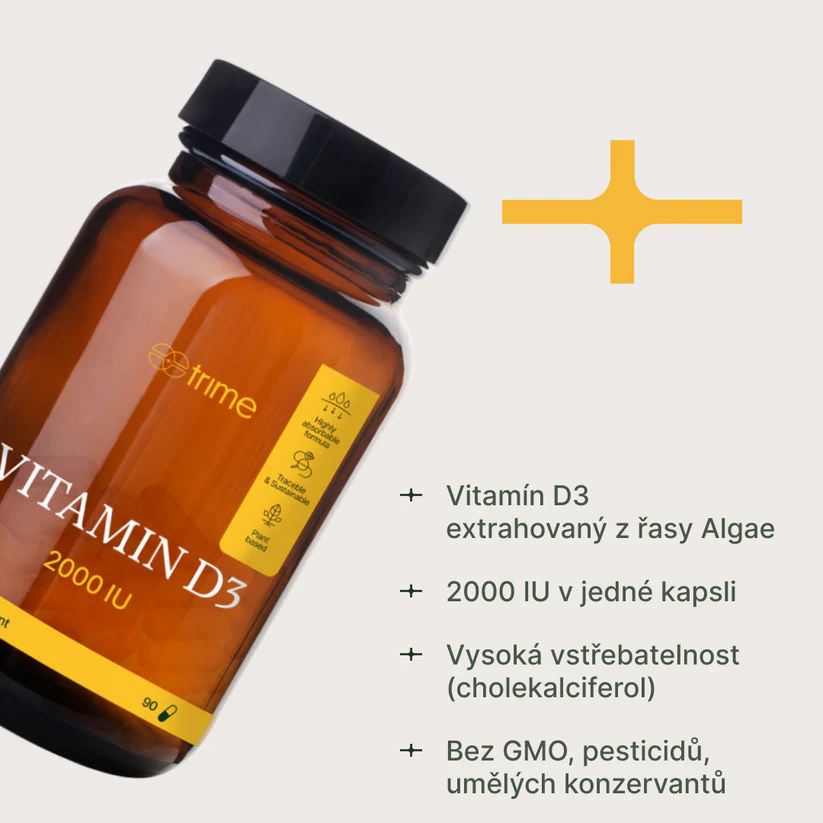 TRIME Vitamín D3 - 2000 IU - cholekalciferol (90kapslí)