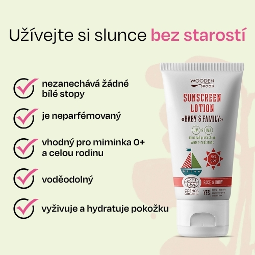 WOODEN SPOON Opalovací tělové mléko SPF 50