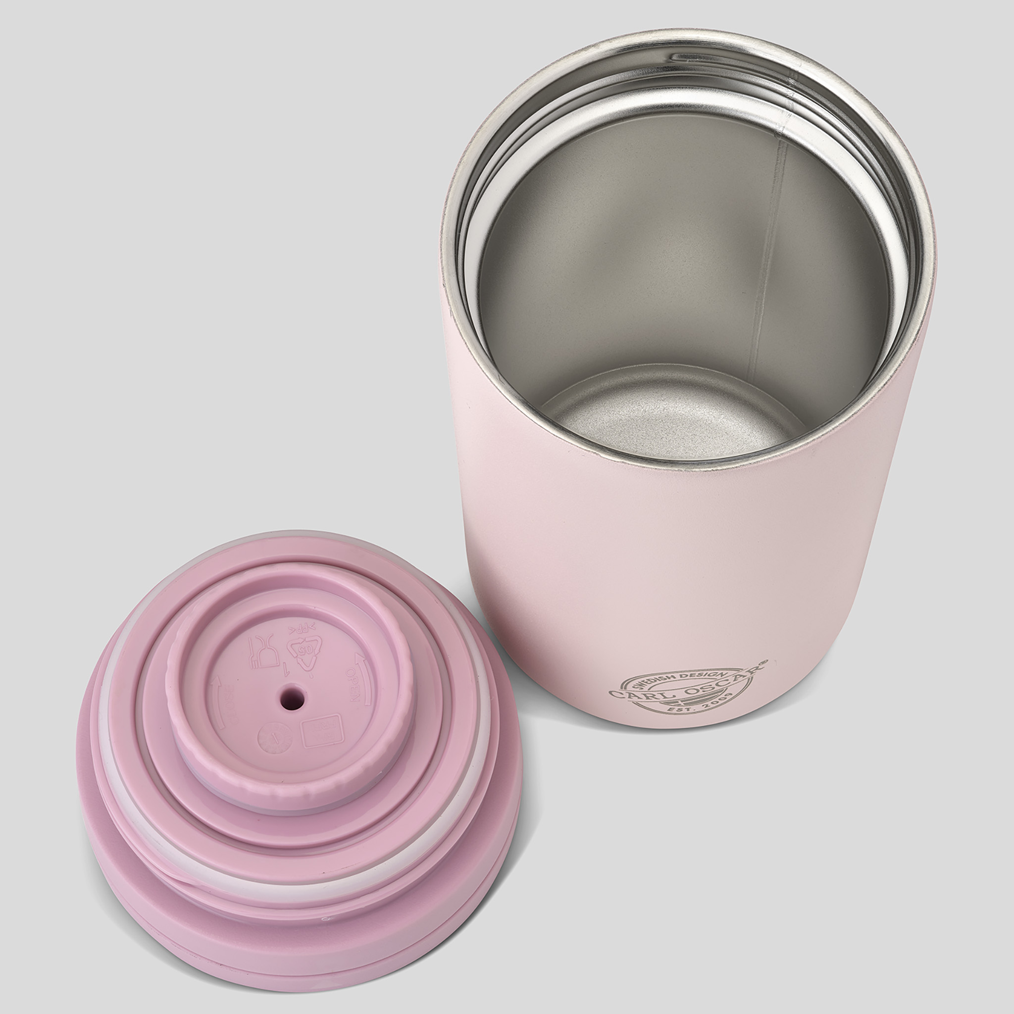 CARL OSCAR Twist n' Sip TEMPCup™ Nerezový termohrnek 0,35l růžový