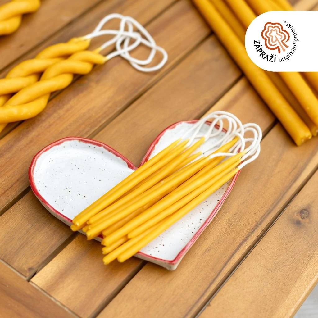 TVOJE SVÍČKA 12cm Máčené svíčky ze včelího vosku (10ks)