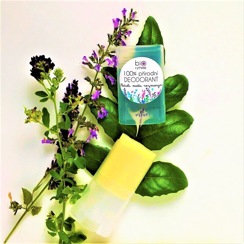 BIORYTHME 100% přírodní deodorant Pačuli, máta, rozmarýn (15g)