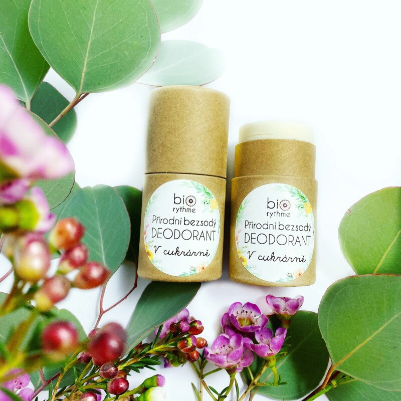 BIORYTHME 100% přírodní BEZSODÝ deodorant V cukrárně - papírový obal (35g)