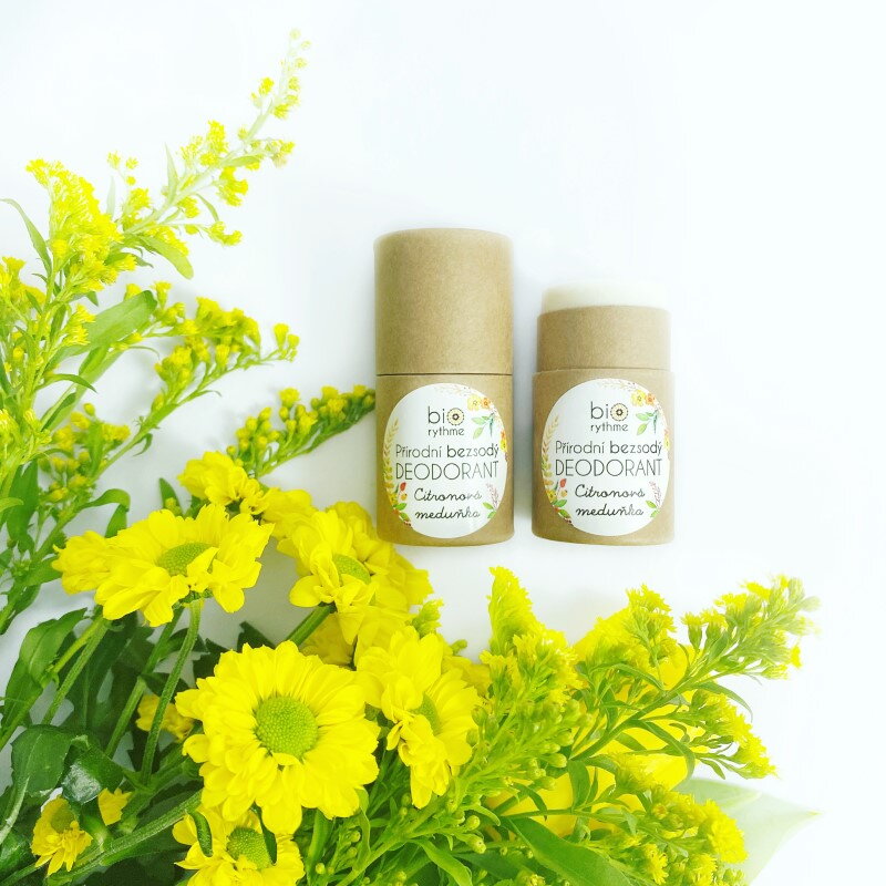BIORYTHME 100% přírodní BEZSODÝ deodorant Citronová meduňka - papírový obal (35g)