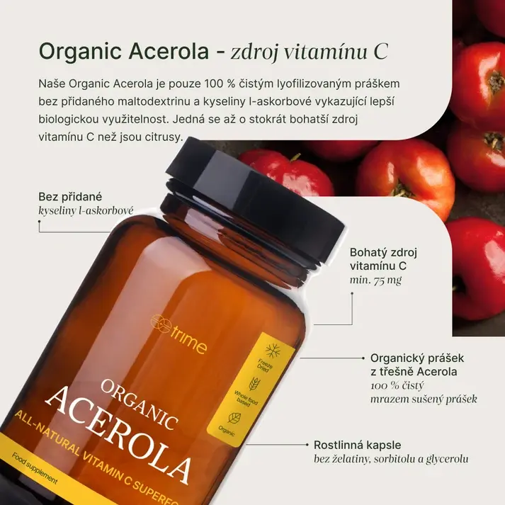 TRIME Organic Acerola (90kapslí) 