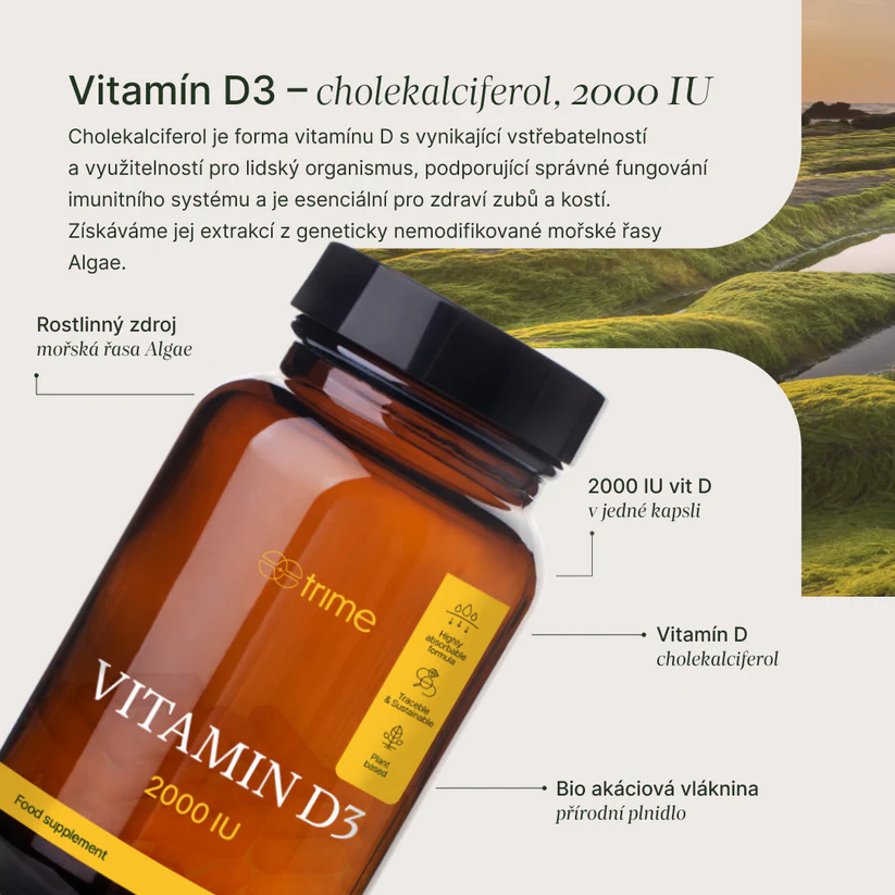 TRIME Vitamín D3 - 2000 IU - cholekalciferol (90kapslí)