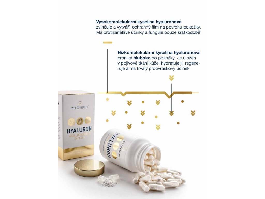 WoldoHealth® Kyselina hyaluronová (90 kapslí)