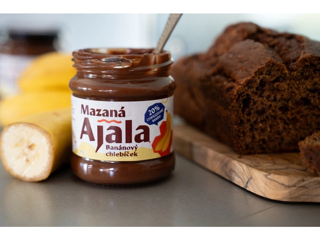 AJALA CHOCOLATE Banánový chlebíček 20% Banánů (180g) - EXPIRACE 05/26 - SLEVA 15%