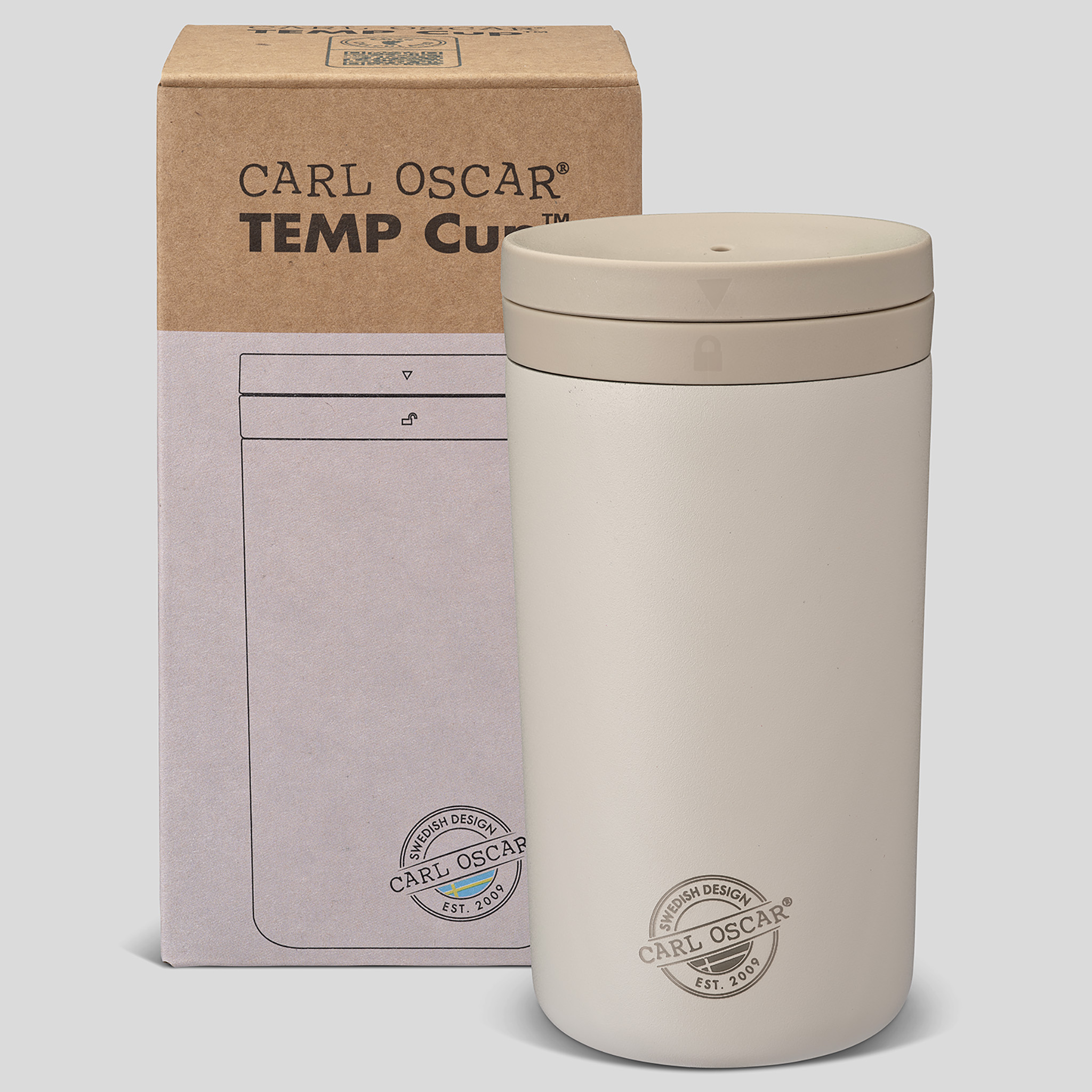CARL OSCAR Twist n' Sip TEMPCup™ Nerezový termohrnek 0,35l šedý