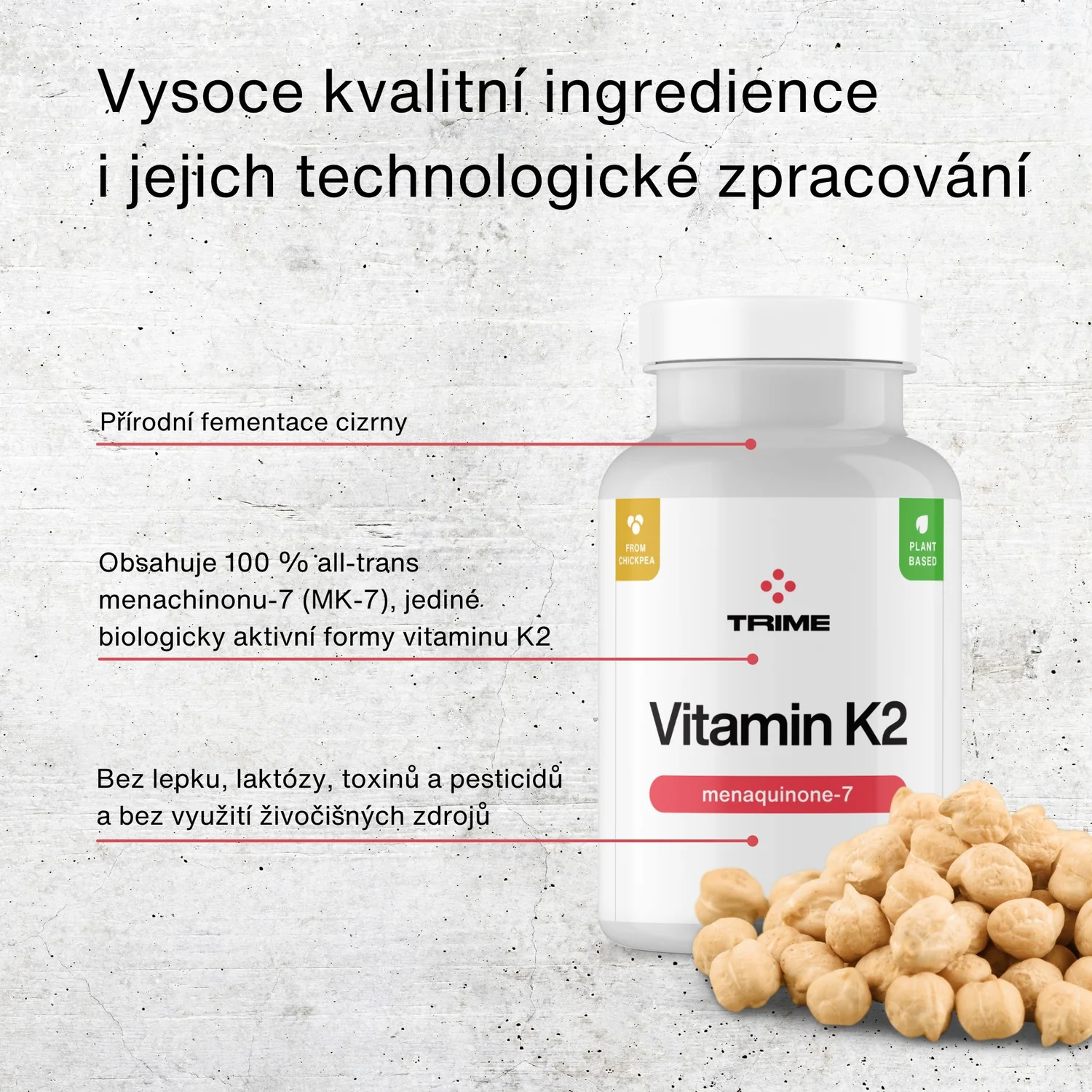 TRIME Vitamín K2 - 120 µg (90 kapslí)
