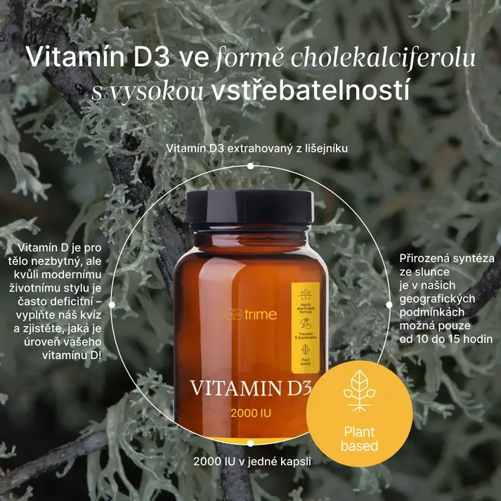 TRIME Vitamín D3 - 2000 IU (cholekalciferol) (90kapslí)
