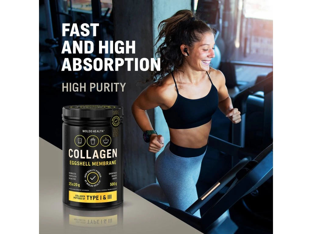 WoldoHealth® Kolagen s práškem z membrány vaječné skořápky (500g)