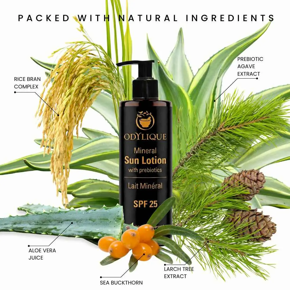 ODYLIQUE Minerální opalovací mléko SPF 25 s prebiotiky pro citlivou pokožku