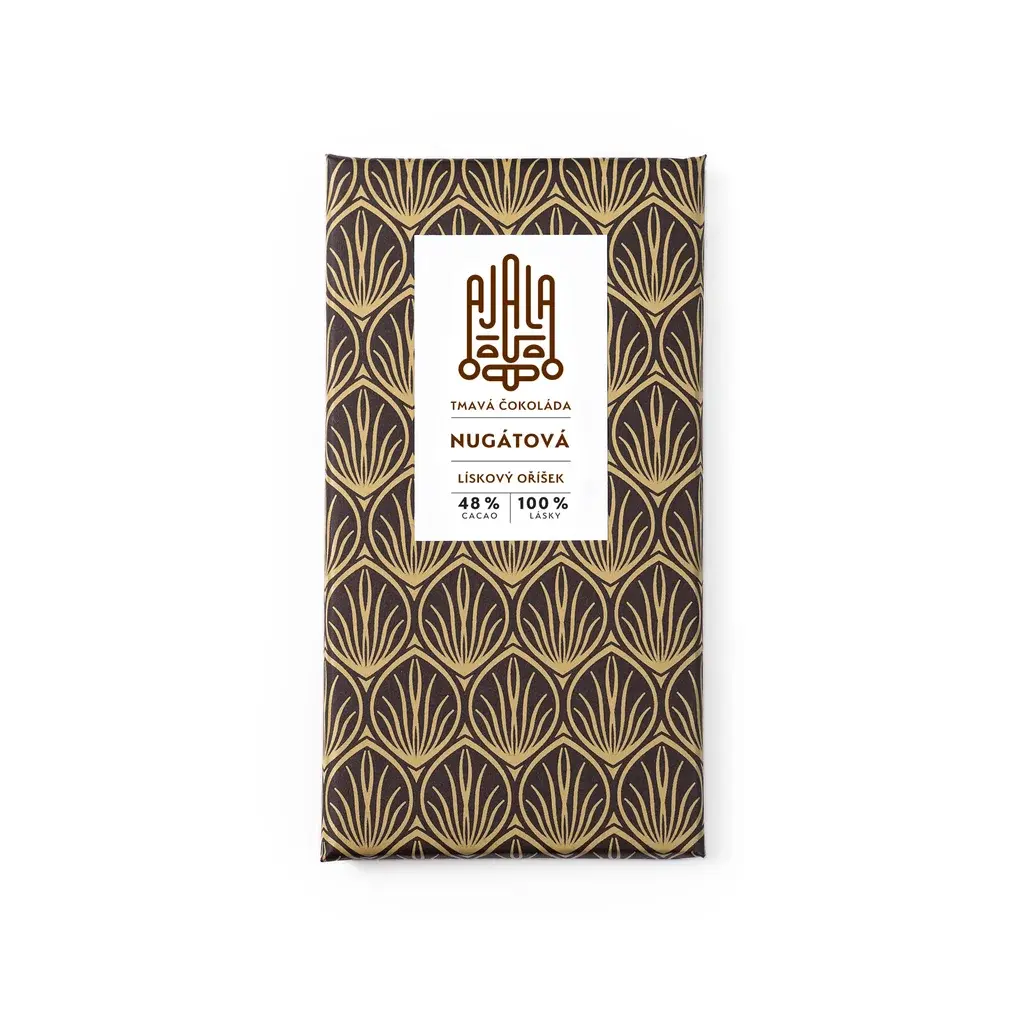 AJALA CHOCOLATE Nugátová - lískový oříšek 48% Cacao (vzorek) (K OBJEDNÁVCE NAD 3500KČ) 