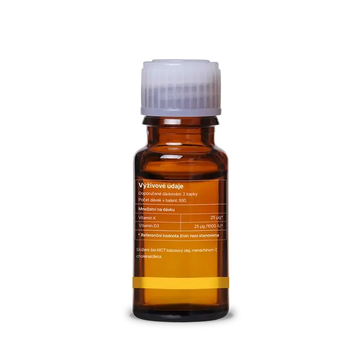 TRIME VITAMÍN D3 + K2, 1000 IU D3 / 25µg K2-MK7