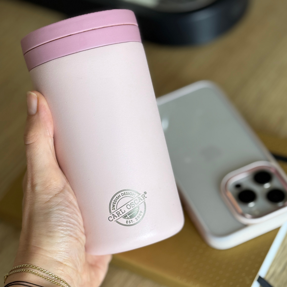 CARL OSCAR Twist n' Sip TEMPCup™ Nerezový termohrnek 0,35l růžový