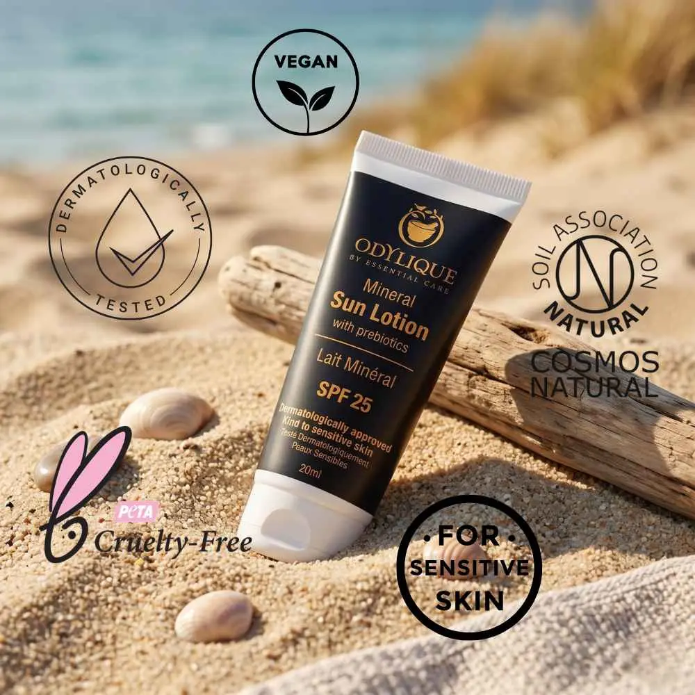 ODYLIQUE Minerální opalovací mléko SPF 25 s prebiotiky pro citlivou pokožku