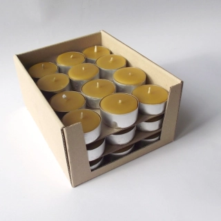 Svíčka z včelího vosku - sada 36 čajových svíček (16g)